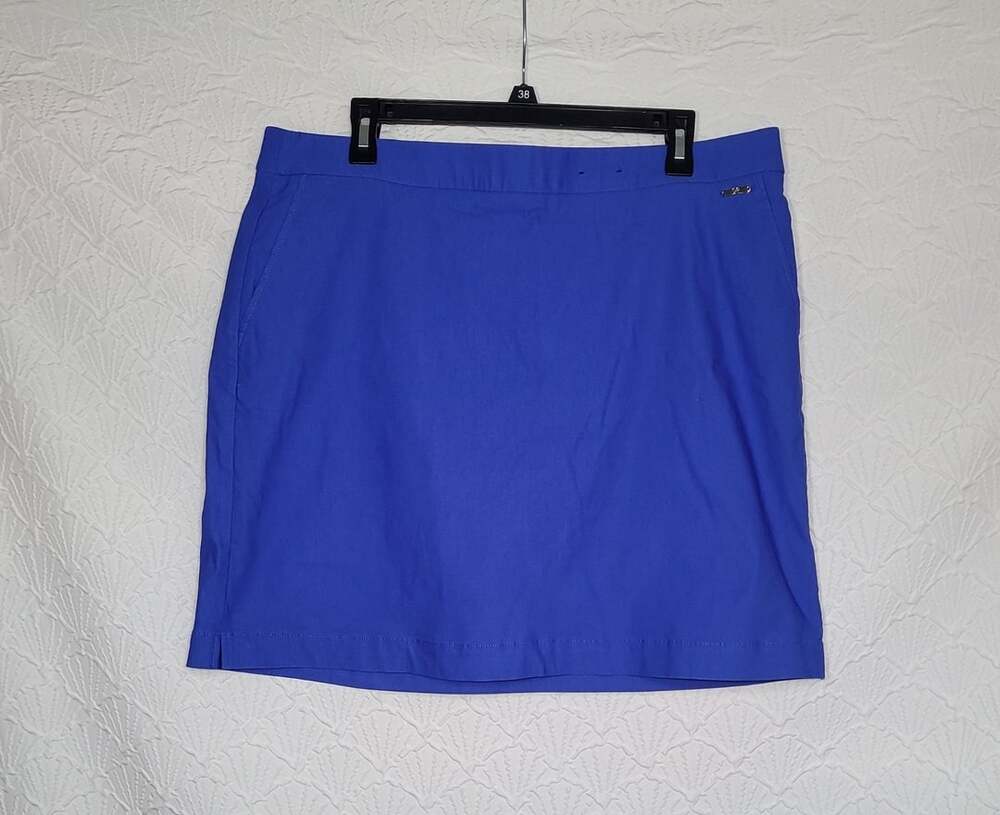 Rafaella Golf Skort Size XXL Blue Pull On Athletic Skirt Built In Shorts